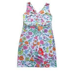 Gretchen Scott Jersey Harlot Fun Colorful Floral Birds & Bees Medium Multi-color